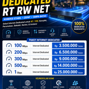 Internet Dedicated RT/RW Net 100Mbps
